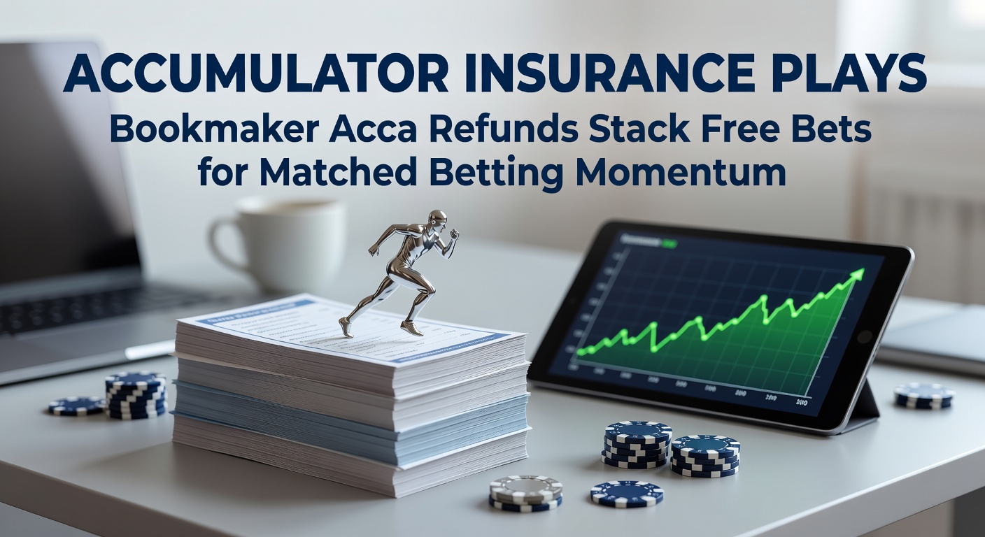 Graphic illustrating accumulator bets with insurance refunds turning losses into free bet opportunities for matched betting strategies