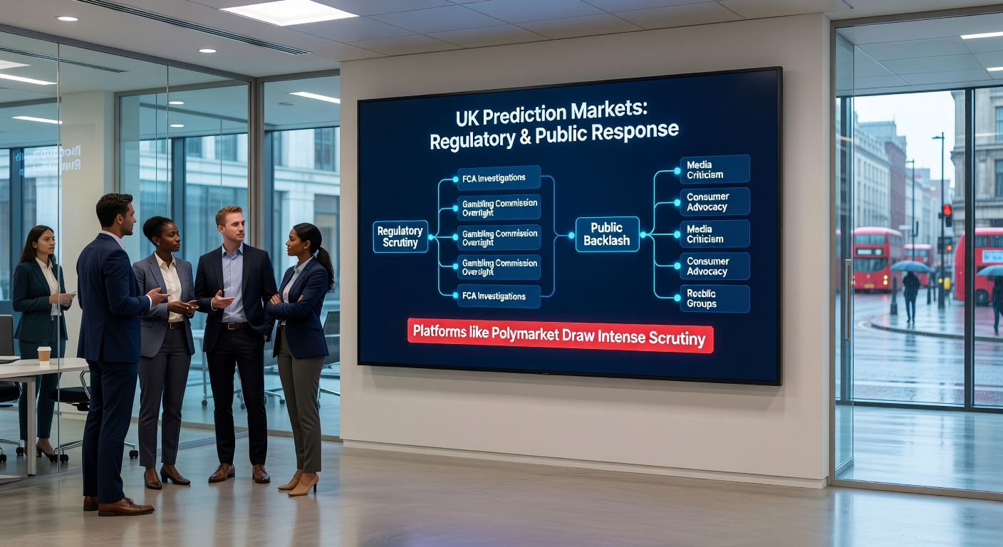 Regulatory documents and warning signs overlaid on a world map highlighting Middle East tensions and betting platform interfaces
