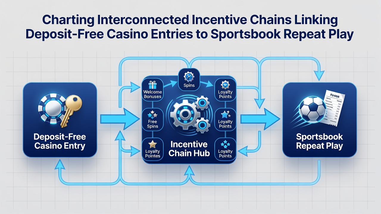 Flowchart of incentive transitions from casino bonuses to sportsbook repeat offers