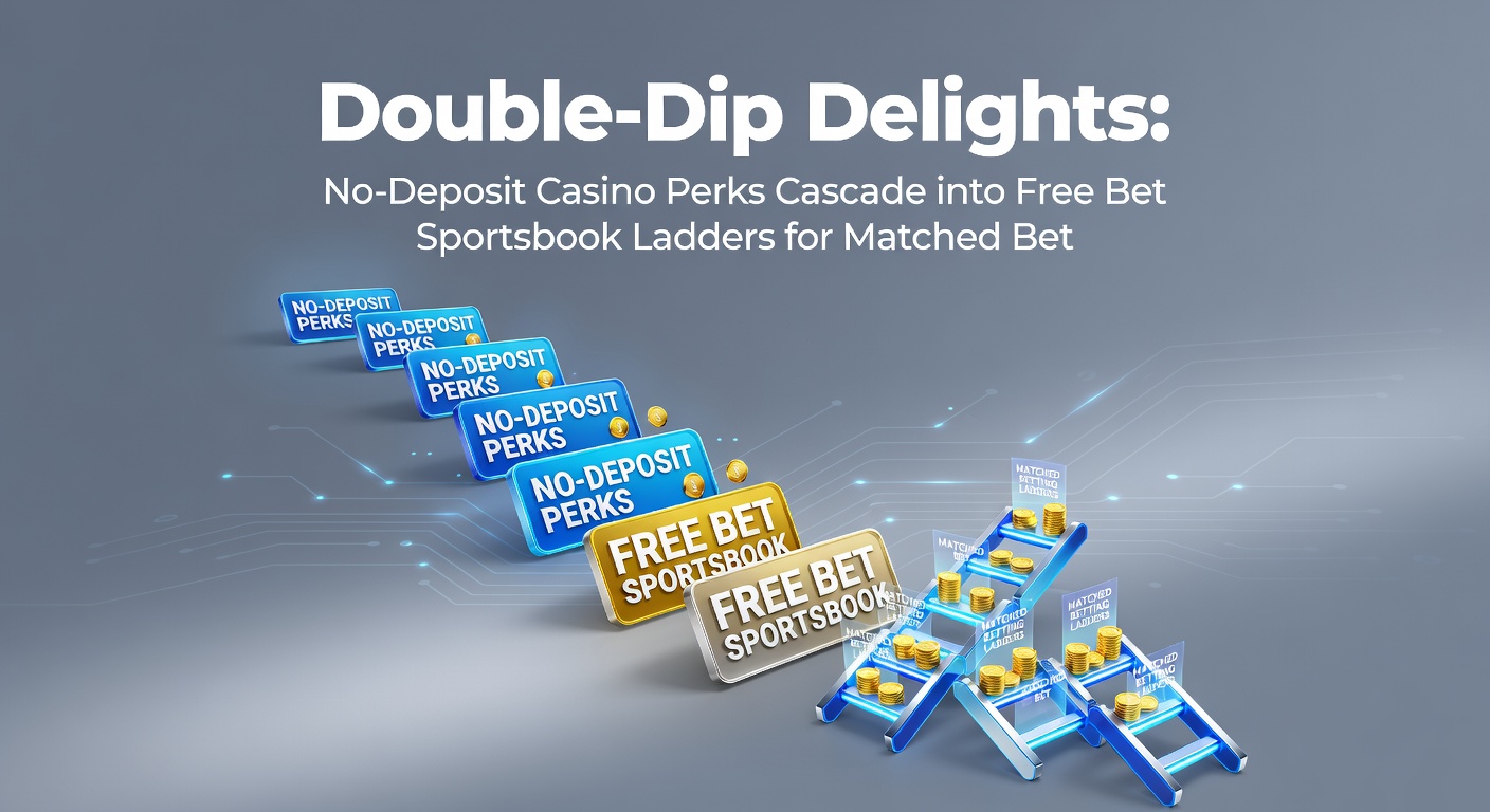 Step-by-step infographic depicting a ladder of free bets rising from casino bonuses to stacked sportsbook rewards in matched betting scenarios