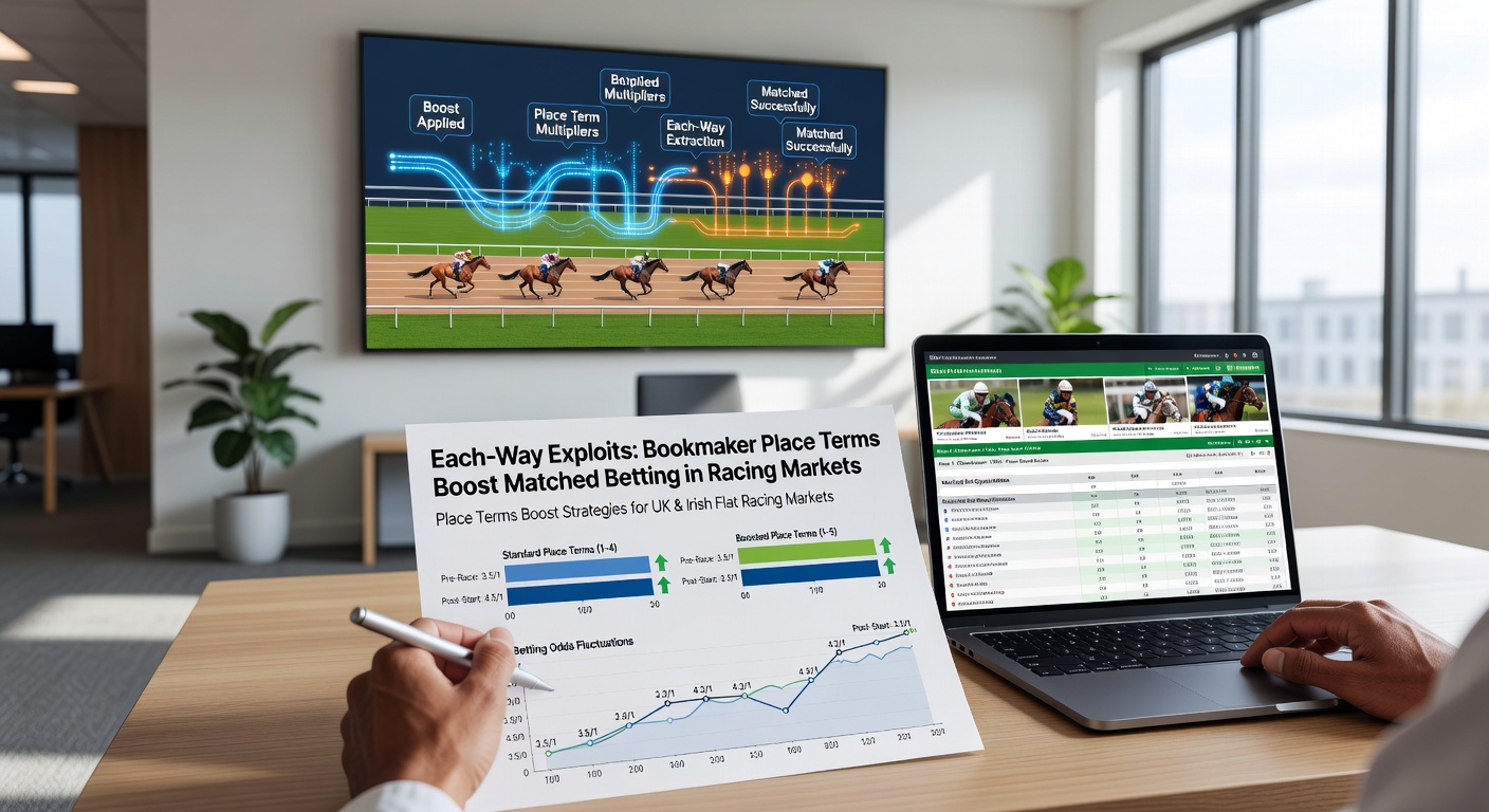 Close-up of a bookmaker's app displaying extended each-way place terms for a horse race, with odds highlighted