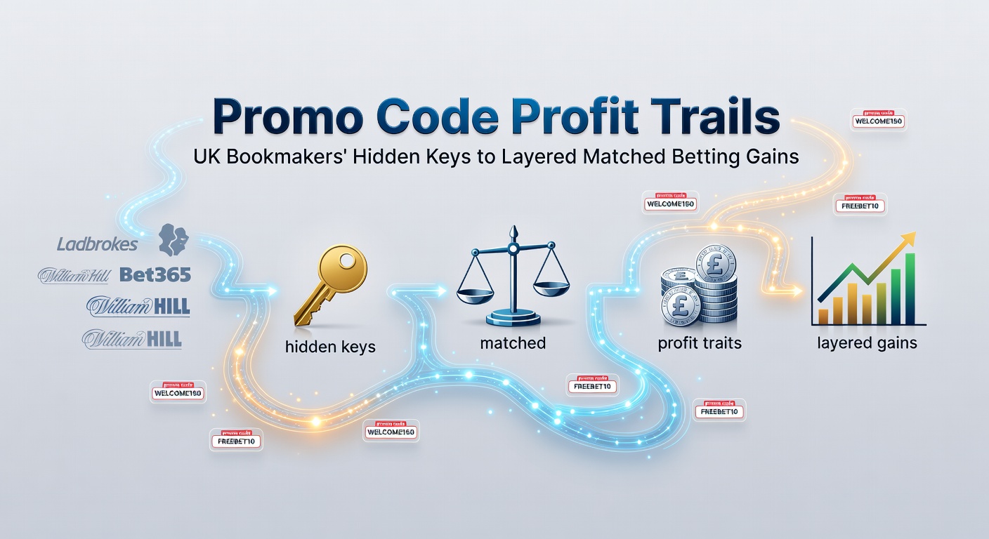 Close-up of a smartphone screen displaying layered promo code activations and matched betting calculators from popular UK bookmakers
