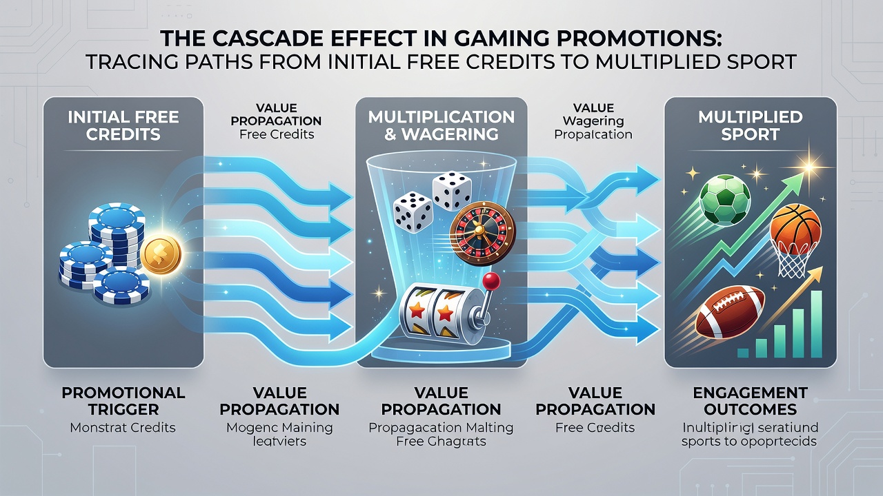 Diagram tracing credit movement across casino rounds and into multiplied sports betting positions