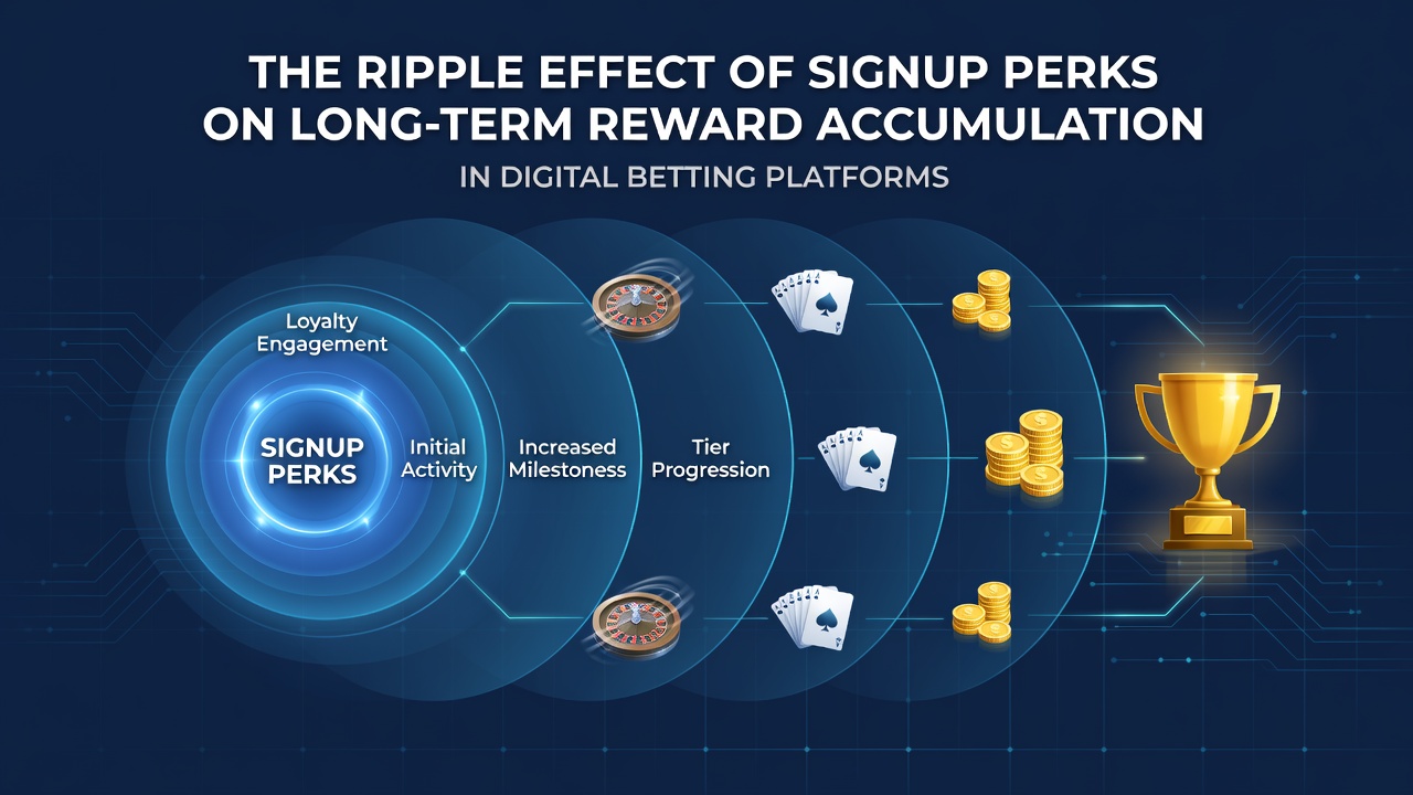 Chart depicting reward accumulation patterns over time following signup incentives in online betting