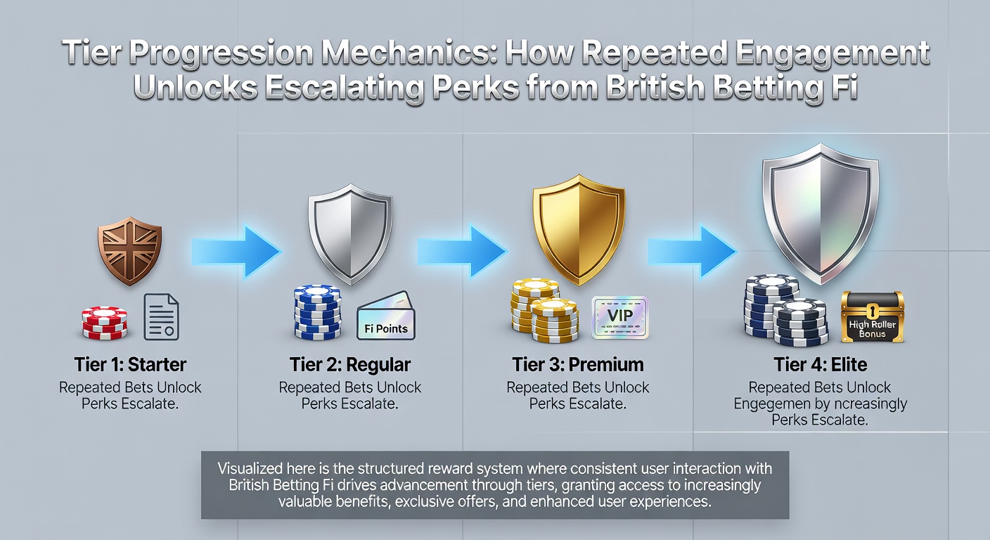 Chart displaying tier levels and corresponding perks in UK bookmaker loyalty schemes